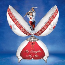 Hockey Victory My Daughter. My Star Porcelain musical egg by Bradford Exchange