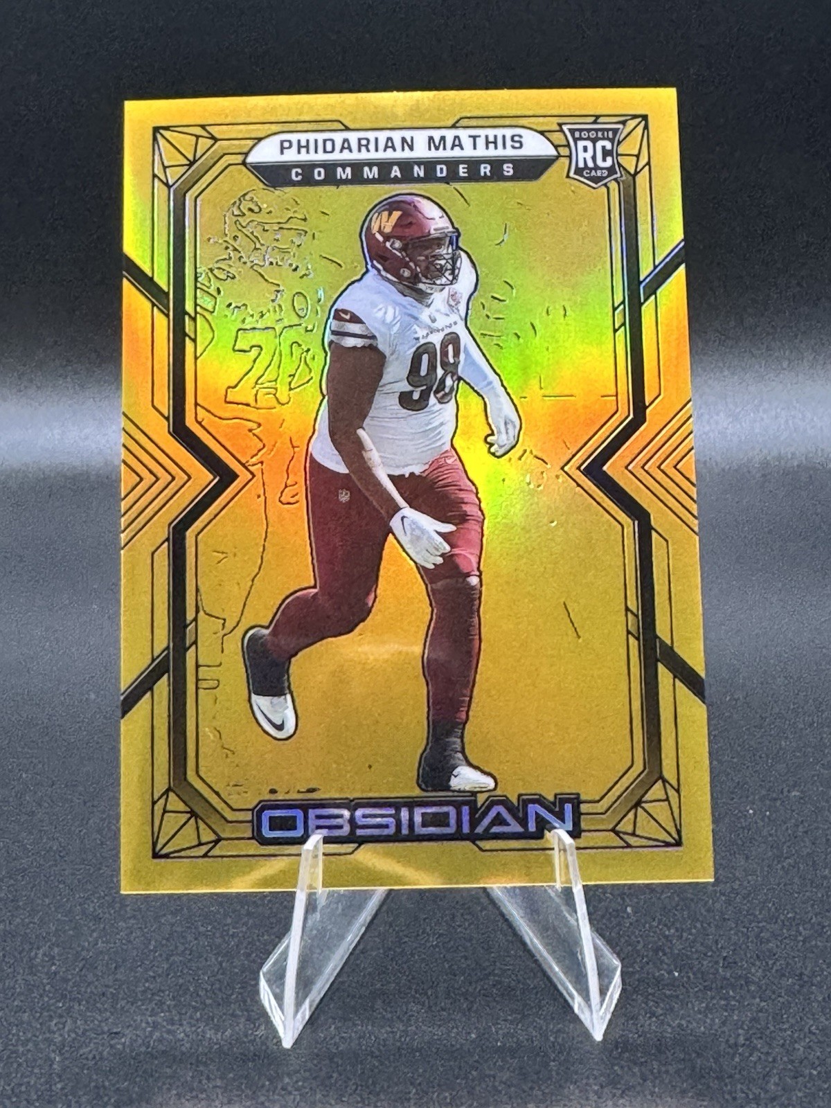 Phidarian Mathis Panini Obsidian #186 Electric Etch Gold Flood