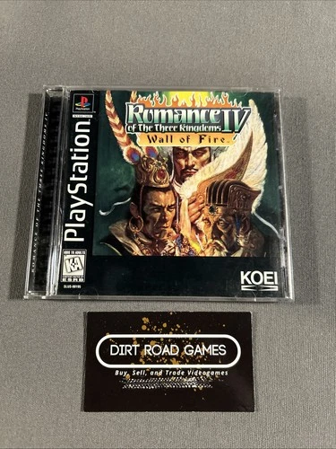 Romance of the Three Kingdoms IV:Wall of Fire (Sony PS1, 1996) CIB w/ Reg Card