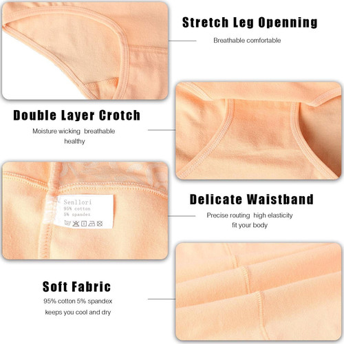 Damen-Slips hoch tailliert Baumwolle Unterwäsche Bauchkontrolle Damen weich voller Bezug... - Bild 5 von 6