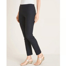 Chicos So Slimming Brigitte Button-Hem Ankle Pants Womens 0 US 4 Navy Blue