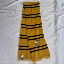 Harry Potter Yellow Hufflepuff Scarf Fantasy Adventure Warner Bros EUC