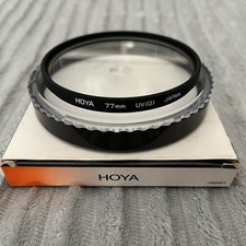 HOYA  77mm  UV (0)  Filter Ultraviolet Used Good Condition 