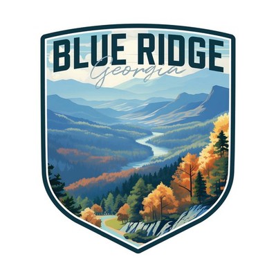 Blue Ridge Georgia Souvenir Decorative Flat Magnet or Sticker