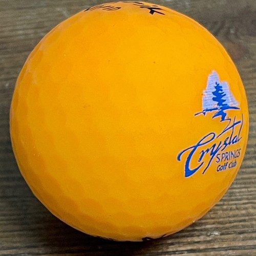 Crystal Springs Golf Club Matte Orange Volvik Logo Used Golf Ball H-11-9 - Picture 2 of 10