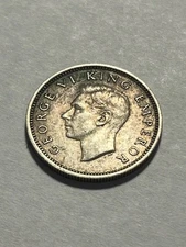 1939 New Zealand 6 Pence/Silver/XF #7691-2