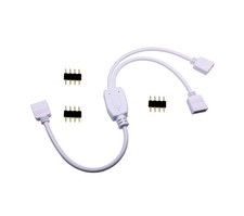 4 Pin RGB LED Strip Splitter Cable 2 Way 1 to 2 Splitter Connector SMD 5050 3...