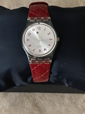 2003 SWATCH Strawberry Jam Women s Watch + Leather Band LK243