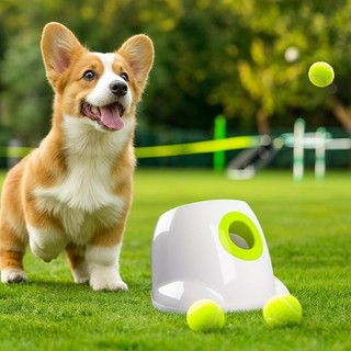 ALL FOR PAWS Automatic Dog Ball Launcher Interactive Tennis Ball Thrower