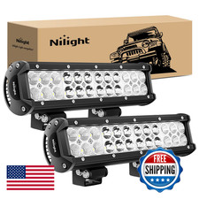 Nilight Led Light Bar 2Pcs 12Inch 72W 5040 Lm Spot Flood Comboled Off Road