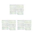 3 Pack Multifunktionalen Geometrischen Lineal Messschablonenlineale