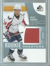 2017-18 SP Game Used Rookie Sweaters #RSRB Riley Barber 186/199 (ref48629)