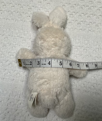 HAPPY GO FLUFFY Soft Small Cute 12” Plush Bunny Rabbit Chocolate Scent Brown Bow - Picture 4 of 7
