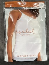 Isabel Maternity Belly Support Cami Womens Size M/L Seamless Stretch White