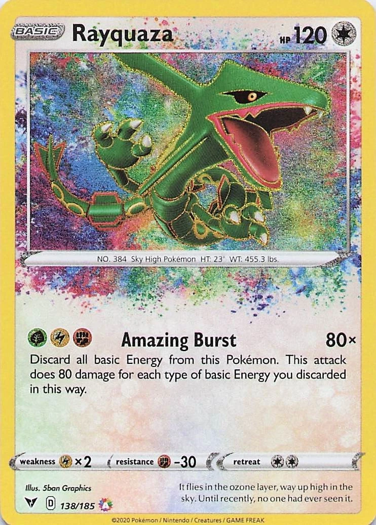 Rayquaza 138/185 Swsh04: Vivid Voltage for sale | eBay