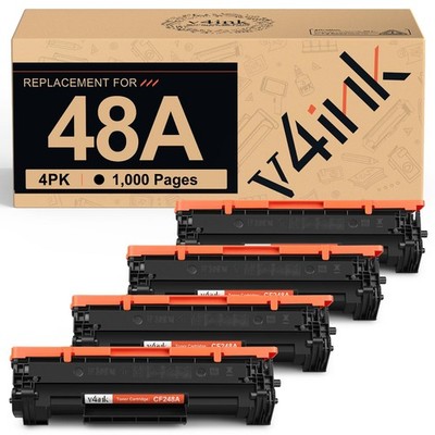 v4ink 4PK HP 48A CF248A Compatible Toner M15w M16a M29w Open Box