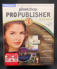 Broderbund Print Shop Pro Publisher Deluxe V - 21 Software For Windows  Manual
