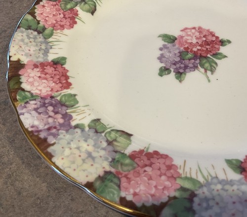 PARAGON :: 7” SALAD LUNCHEON PLATE “Hydrangea” DOUBLE WARRANT ENGLAND - Picture 7 of 11