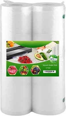 2 Rollen 28cm x 15m Vakuumierbeutel Rolle Commercial Grade 4 Mil für Gefrierschr