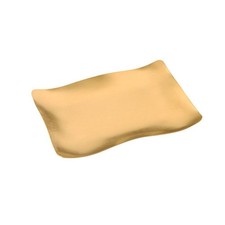 Gold Stainless Steel Irregular Serving Dish with Wavy Rim 21.8x14.5x1.7cm