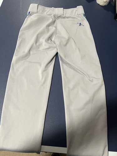 Baseball pants boys L , gray with blue pinstripes, Nike drifit - Picture 2 of 4
