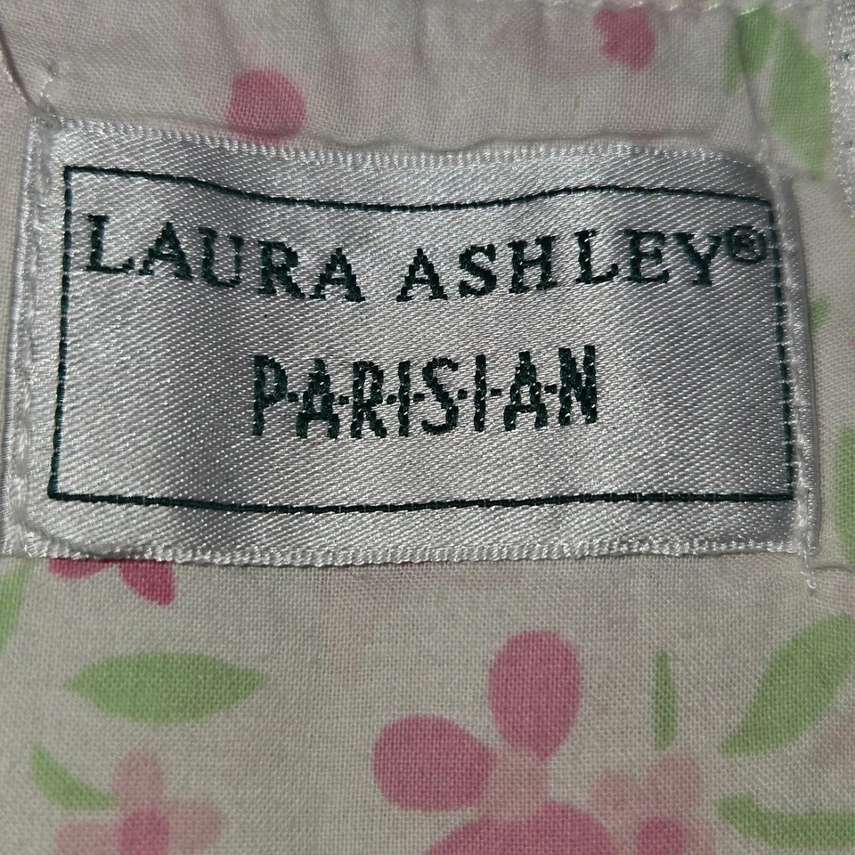 Vtg Laura Ashley Parisian Floral Cotton Nightgown Medium Cottagecore Prairie Y2K - Image 2 of 4