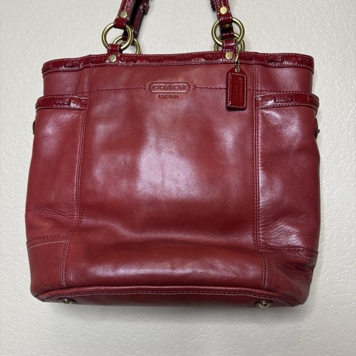 Borsa a tracolla Coach Gallery vintage in pelle rossa borsa Lg regolabile - Foto 8 di 19