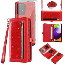 Phone Case for Samsung Galaxy A52/A52S 5G Zipper Wallet Detachable Cell Cover...