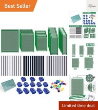 104pcs Double Sided PCB Board Kit, Prototype Boards for DIY Soldering and Ele...