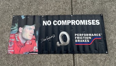 Vintage Dale Earnhardt Jr #8 Budweiser Performance Friction Brakes NASCAR Banner