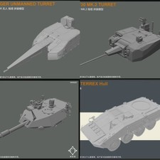  3D Print 1/72 Scale 3 Tanks  3 Turrets Custom Set Military Model Kit Unpainte