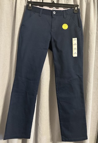 Cat & Jack Girls Size 14 Pants, Twill Chino School Uniform, Navy Blue