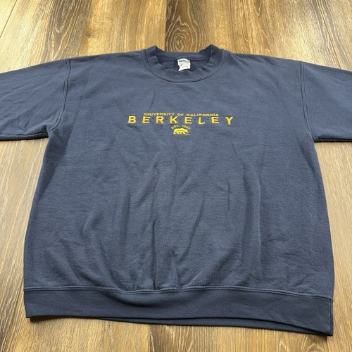 Vintage California Berkeley Sweatshirt Mens L Blue University Y2K Logo Sweater - Picture 3 of 11