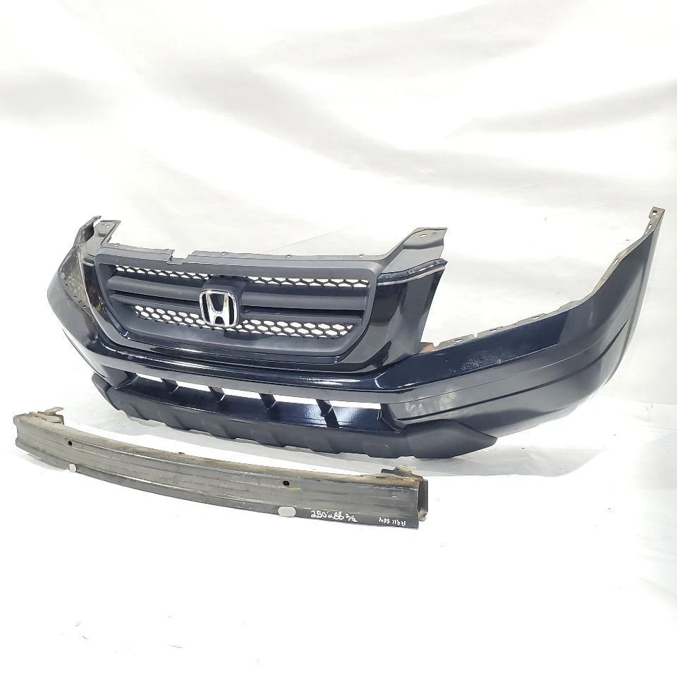 Parachoques delantero completo negro con rejilla Honda Pilot 2003 2004 2005 OEM  Foto 3 de 4