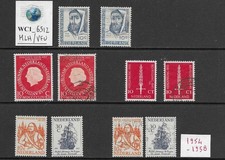 WC1_6512. NETHERLANDS. Clean lot of 1954-1958 complete sets. MLH & Used