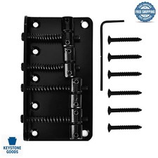 Gotoh 4-String Bass Bridge - Black  Vintage Style for Electric Bass Guitar