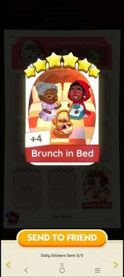 MONO GO 6 STAR STICKER WITH THE NAME OF BRUNCH IN BED WITH SUPERFAST SENDING 