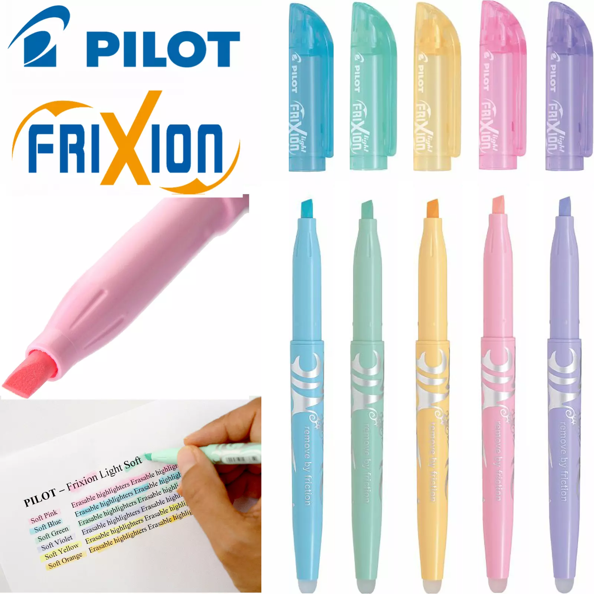 Pilot FriXion Light Natural Colors | uitgumbare markeerstift kopen