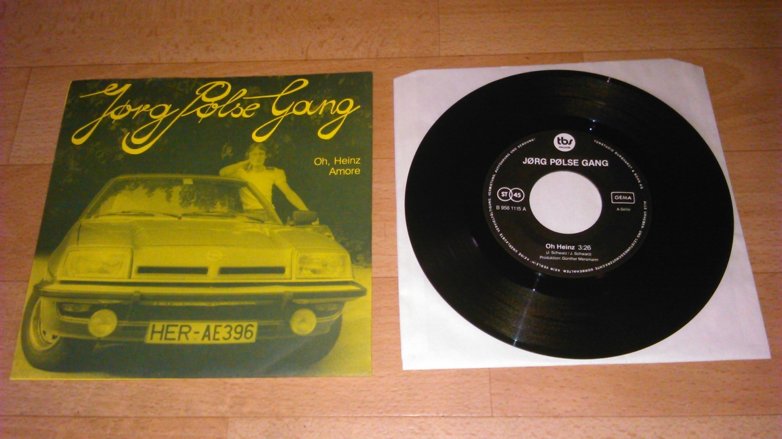 Jörg Pölse Gang - Single Oh Heinz Manta-Song Vinyl 7 80er Pop Rock NDW