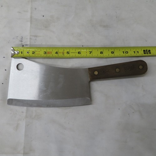 Vtg Chicago Cutlery MC1 Cleaver Chopper Butcher Knife Wood Handle - Picture 10 of 12