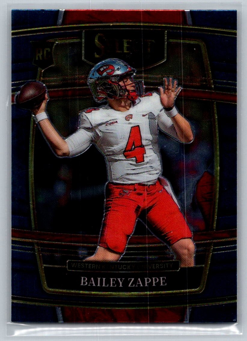 2022 Panini Select Draft Picks Bailey Zappe Blue (Retail Base) #10