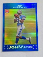 2007 Topps Chrome - Calvin Johnson #TC200 Blue Refractor (RC) Rookie HOFer