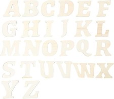 156pcs 4in Wooden Letters Craft Set Cute Letter Shapes for Home Decor and DIY Pr