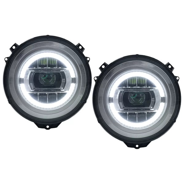 Full LED Scheinwerfer FüR Mercedes G W463 05-17 Chrom Facelift 2018 Look-image
