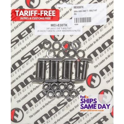 Moser 838TK, Set of 8 Black Steel 3/8In Hsg End T-Bolt Kit /Ea Performance Parts