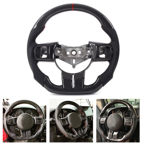 Carbon Fiber Steering Wheel Nappa Perforated Leather W/ Trim Fit For - Picture 7 of 12