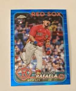 2024 Topps Chrome Ceddanne Rafaela (RC) Blue Sonar Refractor /125 #118
