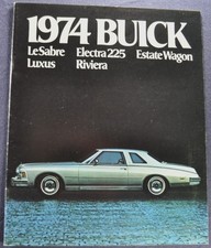 1974 Buick Brochure Riviera LeSabre Electra 225 Luxus Estate Wagon Canadian 74