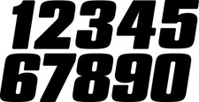 Dirt Digits Competition Stick-On 4in. White Number - 3 Motorcycle DD43W-3