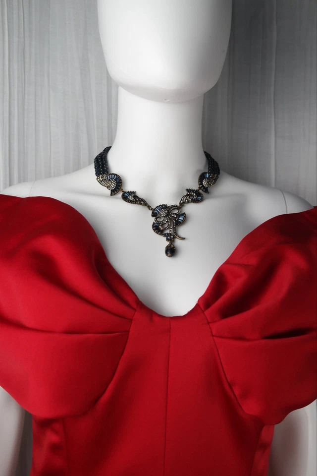 Heidi Daus Black Diamond Bells Necklace and Earrings Set - Image 4 of 4